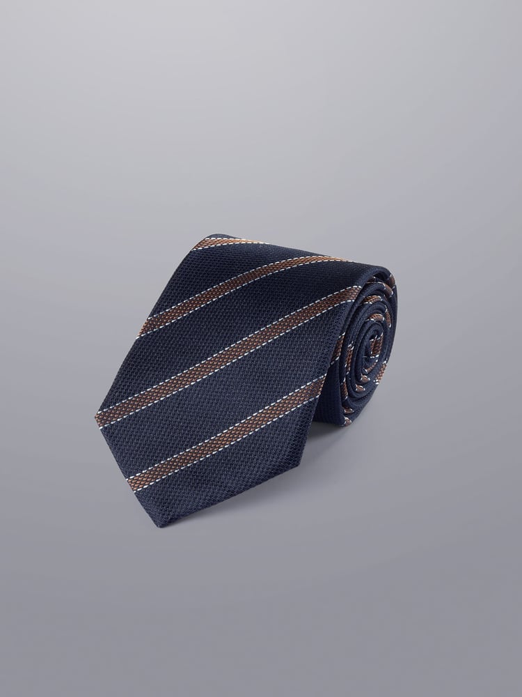 Charles Tyrwhitt Blue Silk Stripe Tie - Image 1 of 2