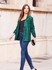 Sosandar Green Sequin Blazer - Image 5 of 5