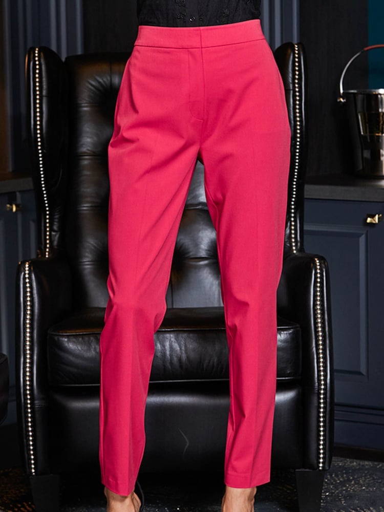 Sosandar Pink Tuxedo Trousers - Image 1 of 5
