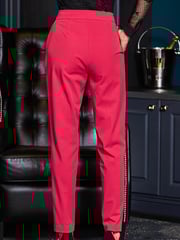 Sosandar Pink Tuxedo Trousers - Image 2 of 5