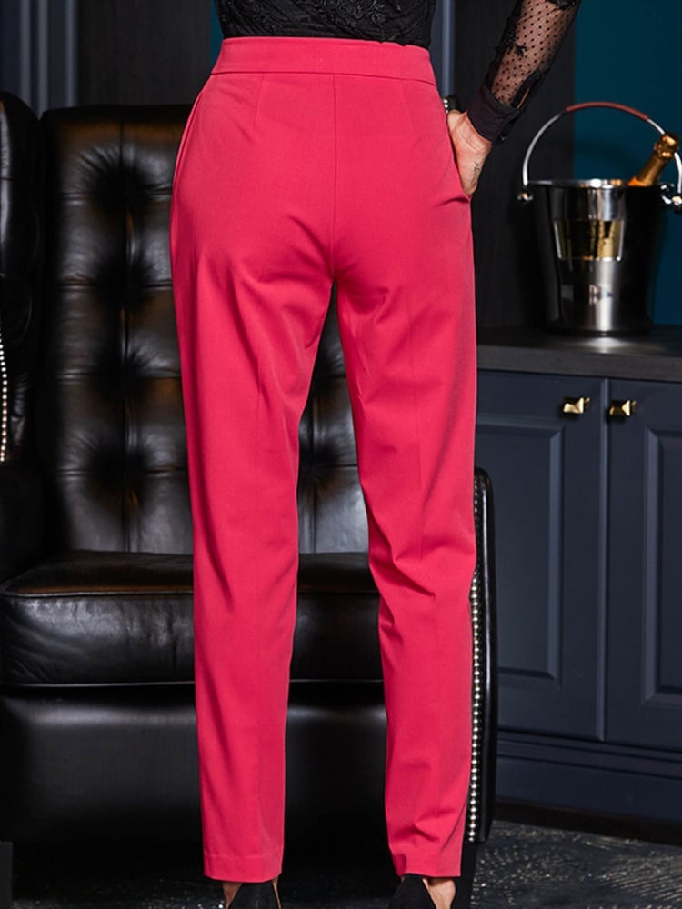 Sosandar Pink Tuxedo Trousers - Image 2 of 5