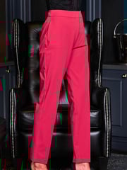 Sosandar Pink Tuxedo Trousers - Image 3 of 5