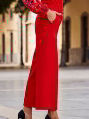 Sosandar Red Formal Culottes - Image 4 of 5