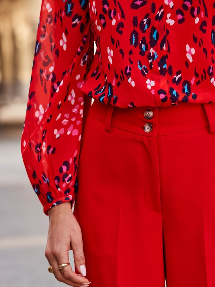 Sosandar Red Formal Culottes - Image 5 of 5