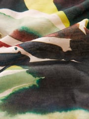 Ecru Palm Print Shirt Midi Dress - Image 6 of 6