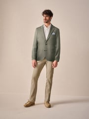 Green Slim Fit Motionflex Stretch Jersey Blazer - Image 2 of 13
