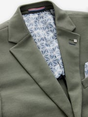 Green Slim Fit Motionflex Stretch Jersey Blazer - Image 8 of 13