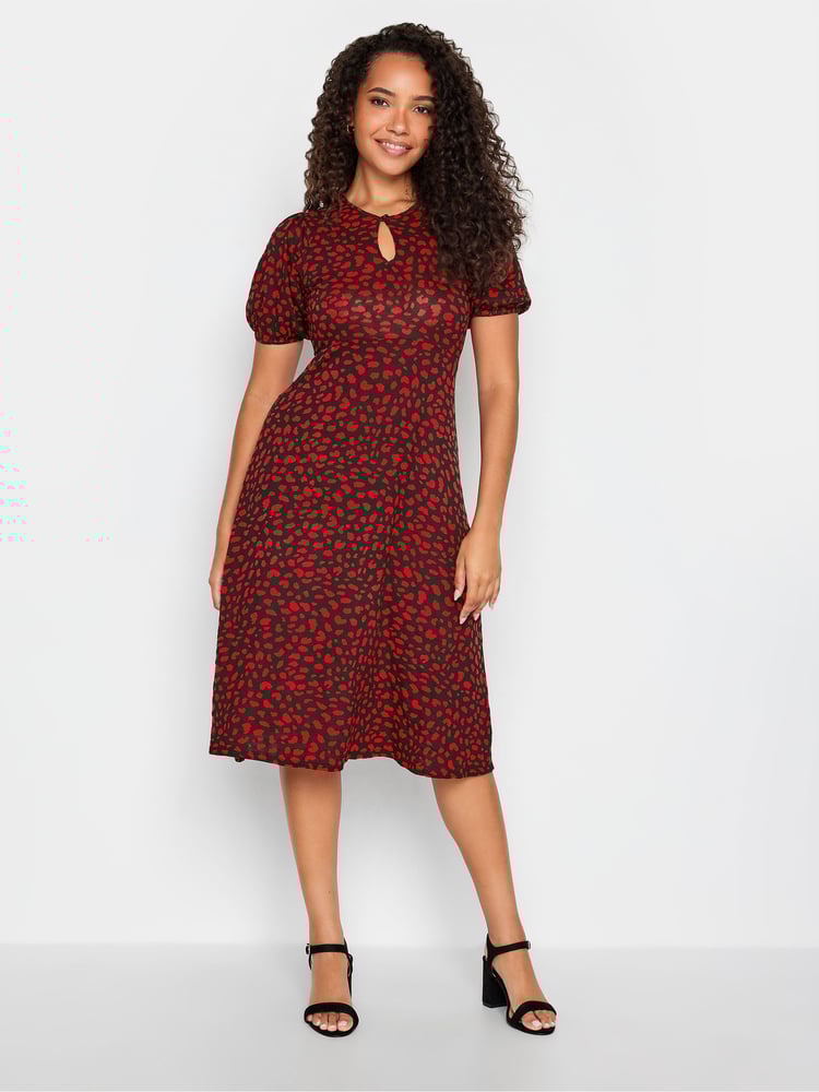 M&Co Black Printed Jersey Dress - Image 1 of 4