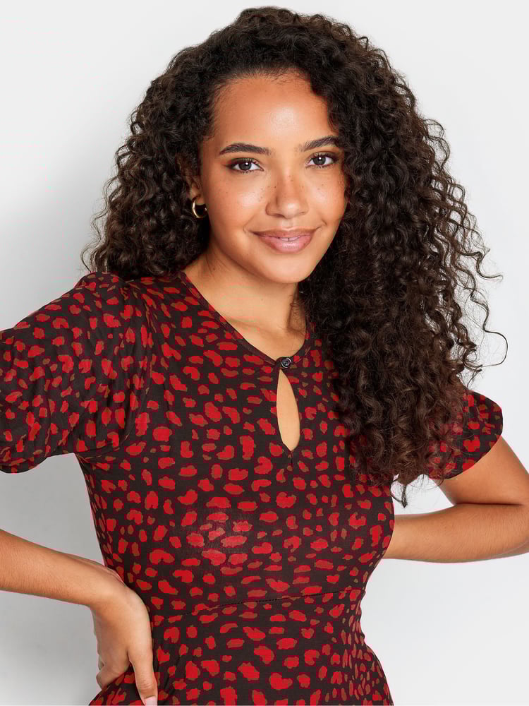 M&Co Black Printed Jersey Dress - Image 4 of 4