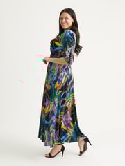Scarlett & Jo Black Multi Print Verity Maxi Gown - Image 3 of 4