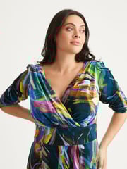 Scarlett & Jo Black Multi Print Verity Maxi Gown - Image 4 of 4