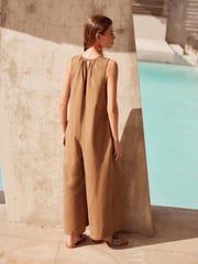 Neutral Sleeveless Jumpsuit - Image 2 of 5