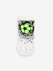 Bright Football Splat Cotton Rich Trainer Socks 5 Pack - Image 4 of 6