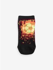 Bright Football Splat Cotton Rich Trainer Socks 5 Pack - Image 6 of 6