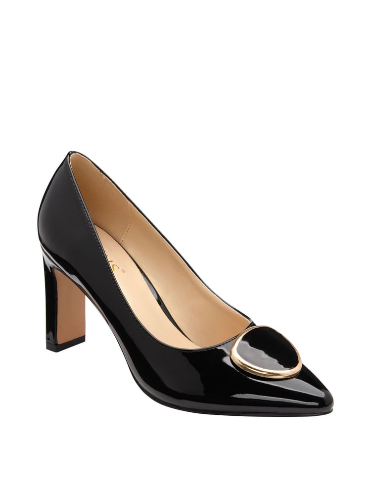 Lotus Black Pointed Toe Court Shoes - Image 1 of 4