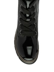 Lotus Black Patent Lace-Up Ankle Boots - Image 4 of 4
