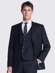 MOSS Blue Regular Fit Twill Jacket - Image 1 of 8