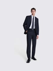MOSS Blue Regular Fit Twill Jacket - Image 3 of 8