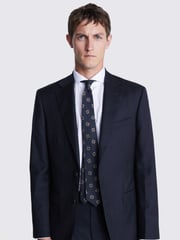 MOSS Blue Regular Fit Twill Jacket - Image 5 of 8