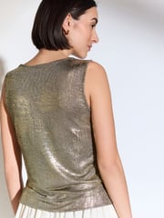 Gold Metalic Scoop Vest - Image 3 of 6