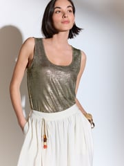 Gold Metalic Scoop Vest - Image 4 of 6