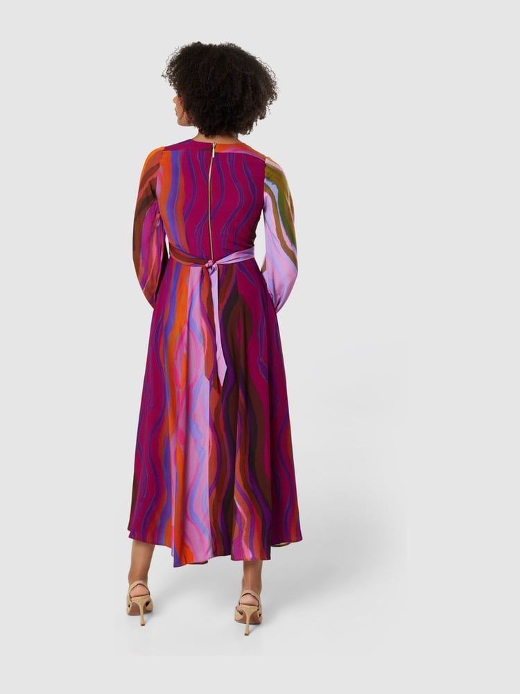 Closet London Multi Multi Print Full Skirt Wrap Midi Dress - Image 2 of 4