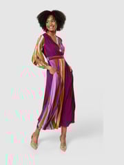 Closet London Multi Multi Print Full Skirt Wrap Midi Dress - Image 3 of 4