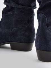 Navy Standard/Wide Fit Forever Comfort® Suede Slouch Ankle Boots - Image 4 of 5