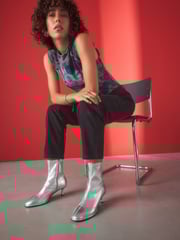 Silver Standard/Wide Fit Forever Comfort® Skinny Heel Ankle Sock Boots - Image 2 of 9