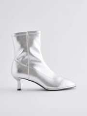 Silver Standard/Wide Fit Forever Comfort® Skinny Heel Ankle Sock Boots - Image 6 of 9