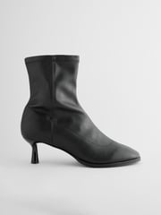 Black Standard/Wide Fit Forever Comfort® Skinny Heel Ankle Sock Boots - Image 5 of 8
