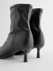 Black Standard/Wide Fit Forever Comfort® Skinny Heel Ankle Sock Boots - Image 6 of 8