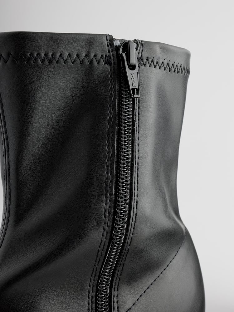 Black Standard/Wide Fit Forever Comfort® Skinny Heel Ankle Sock Boots - Image 8 of 8