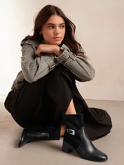 Black Forever Comfort® Buckle Ankle Boots - Image 2 of 8