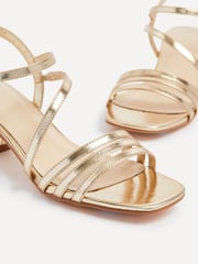 Linzi Gold Afia Strappy Block Heel Sandals - Image 4 of 5