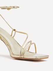 Linzi Gold Vesper Strappy Square Base Heeled Sandals - Image 4 of 5