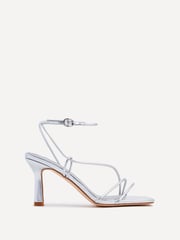 Linzi Silver Vesper Strappy Square Base Heeled Sandals - Image 2 of 5