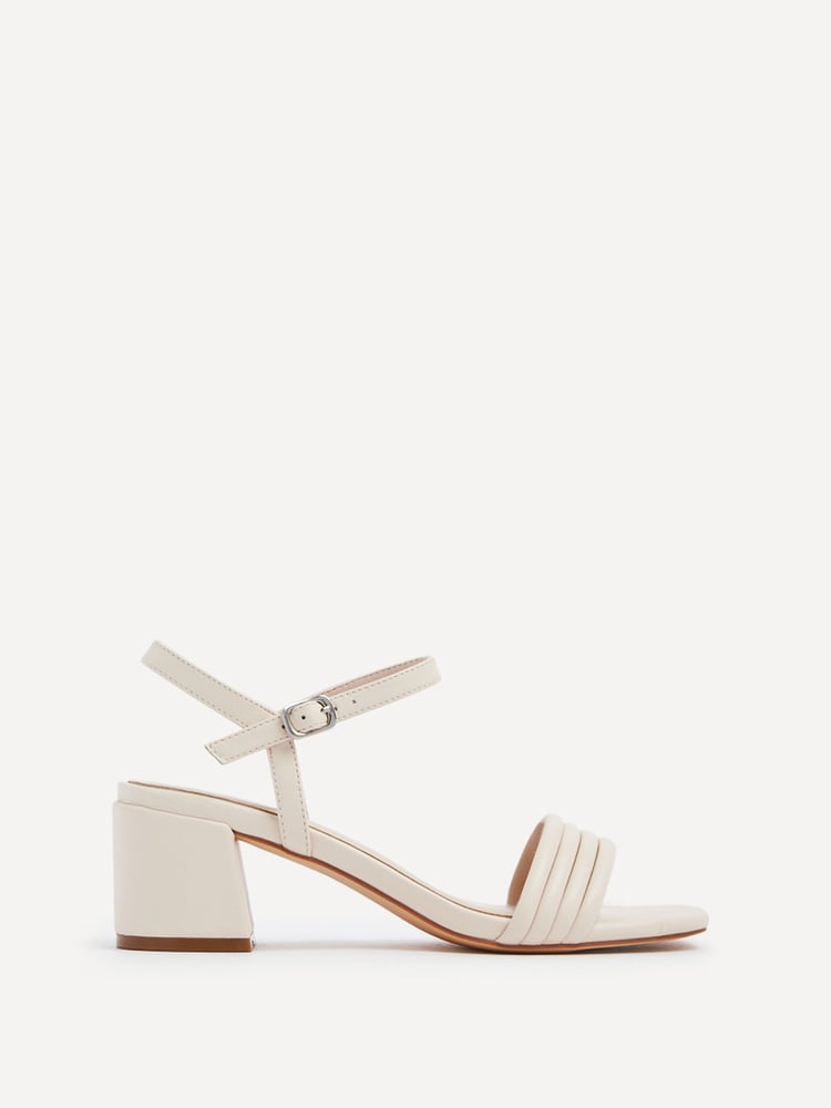 Linzi Nude Toronto Blocked Heel Sandals With Pipped Upper - Image 2 of 5