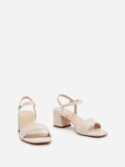 Linzi Nude Toronto Blocked Heel Sandals With Pipped Upper - Image 3 of 5