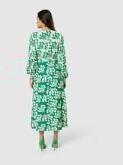 Closet London Green Print GatheNeck Midi Dress - Image 2 of 4