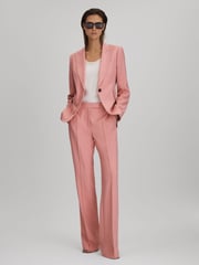 Reiss Pink Millie Flared Suit Trousers - Image 3 of 6