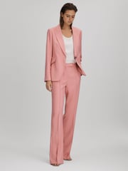 Reiss Pink Millie Flared Suit Trousers - Image 6 of 6