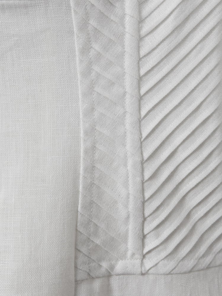 Reiss Ivory Etta Linen Corset Midi Dress - Image 5 of 5