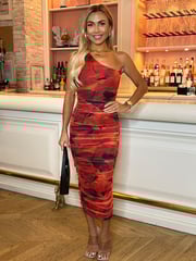 AX Paris Printed Mesh One Shoulder Bodycon Midi Dress - Image 4 of 4