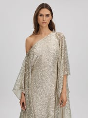 Halston Sequin Off-The-Shoulder Maxi Dress - Image 4 of 7