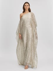Halston Sequin Off-The-Shoulder Maxi Dress - Image 6 of 7