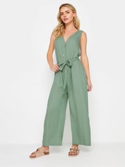 M&Co Green Petite Sleevless Jumpsuit - Image 1 of 6