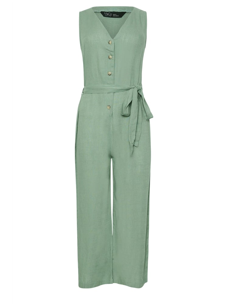 M&Co Green Petite Sleevless Jumpsuit - Image 6 of 6