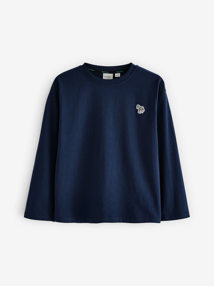 Paul Smith Junior Boys Signature Long Sleeve 100% Cotton T-Shirts 3 Pack - Image 2 of 6
