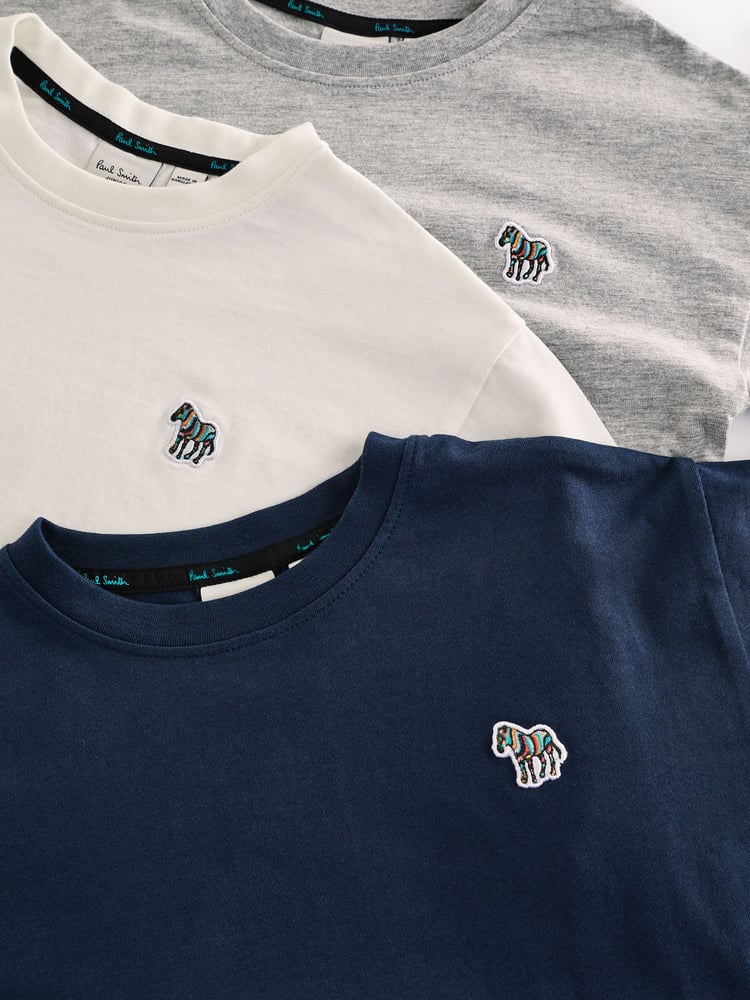 Paul Smith Junior Boys Signature Long Sleeve 100% Cotton T-Shirts 3 Pack - Image 6 of 6